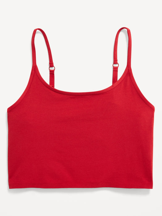 Supima® Cotton-Blend Cami Bralette Top for Women - Red