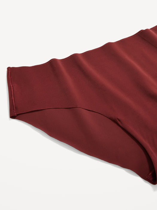 Soft-Knit No-Show Hipster Underwear for Women - Red