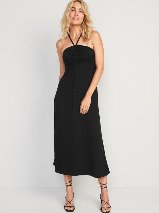 Fit & Flare Sleeveless Jersey-Knit Midi Dress for Women