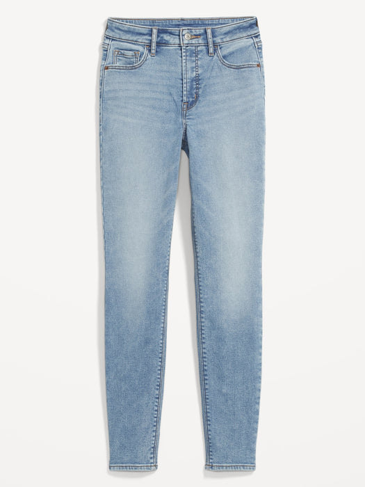 High-Waisted Rockstar Super-Skinny Built-In Warm Jeans for Women