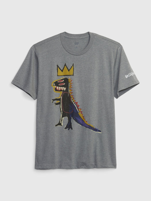 Jean-Michel Basquiat Graphic T-Shirt - grey heather