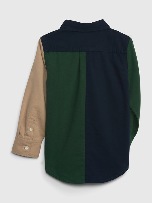 Toddler Colorblock Oxford Shirt - green gables