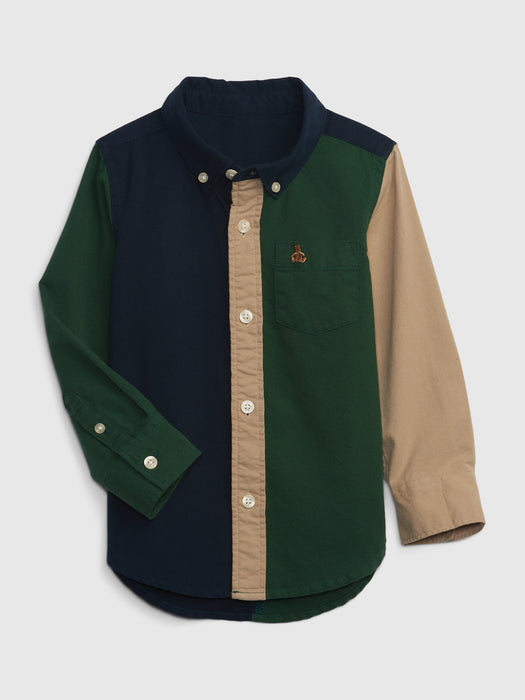 Toddler Colorblock Oxford Shirt - green gables