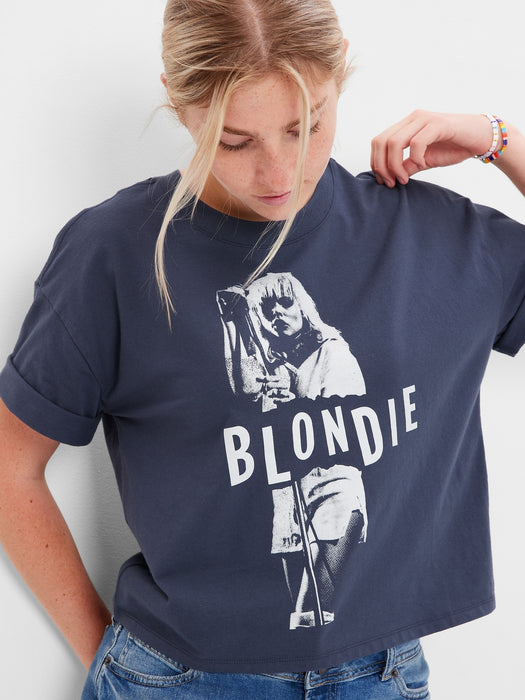 Teen Literary Graphic T-Shirt - blondie vintage navy