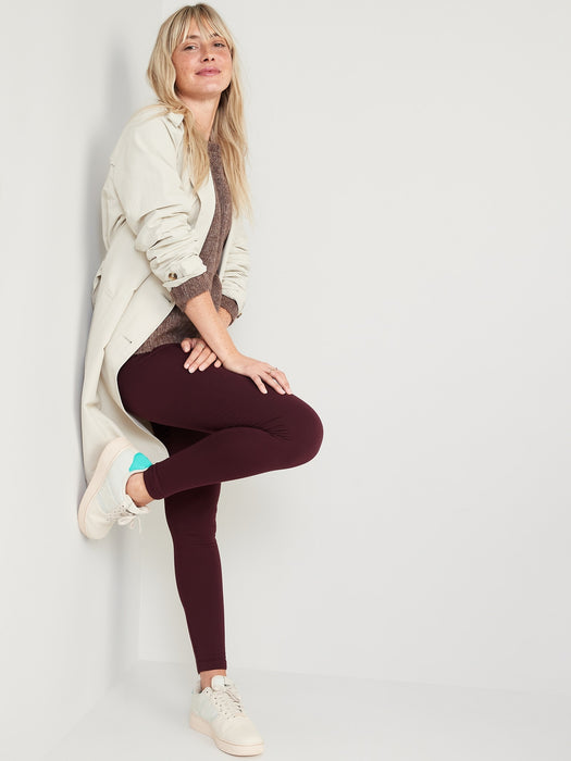 High-Waisted Fleece-Lined Leggings for Women