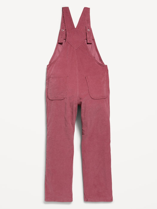 Slouchy Straight Corduroy Overalls for Girls