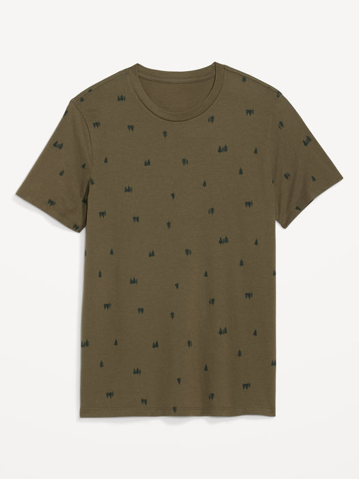 Soft-Washed Printed Crew-Neck T-Shirt for Men