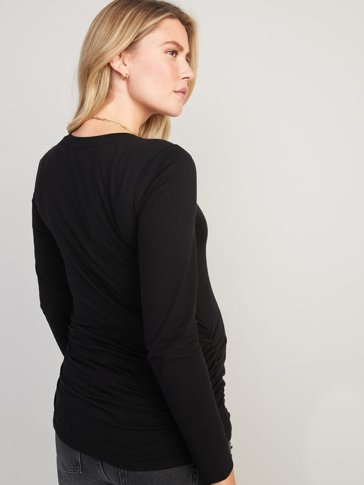 Maternity EveryWear Long-Sleeve Crew-Neck T-Shirt