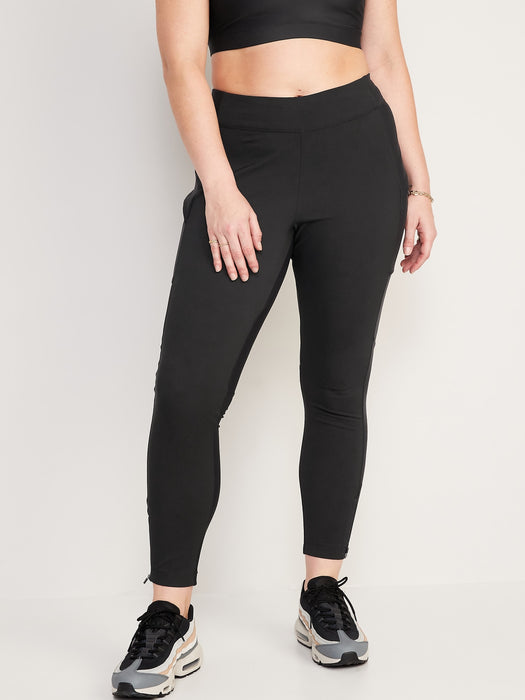 High-Waisted All-Seasons StretchTech 7/8-Length Hybrid Ankle Pants for Women - Black