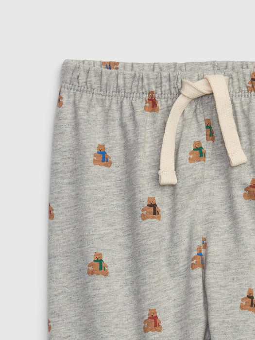 Baby 100% Organic Cotton Mix and Match Graphic Pants - light heather grey