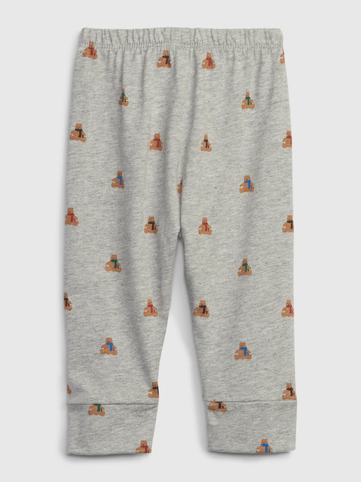 Baby 100% Organic Cotton Mix and Match Graphic Pants - light heather grey