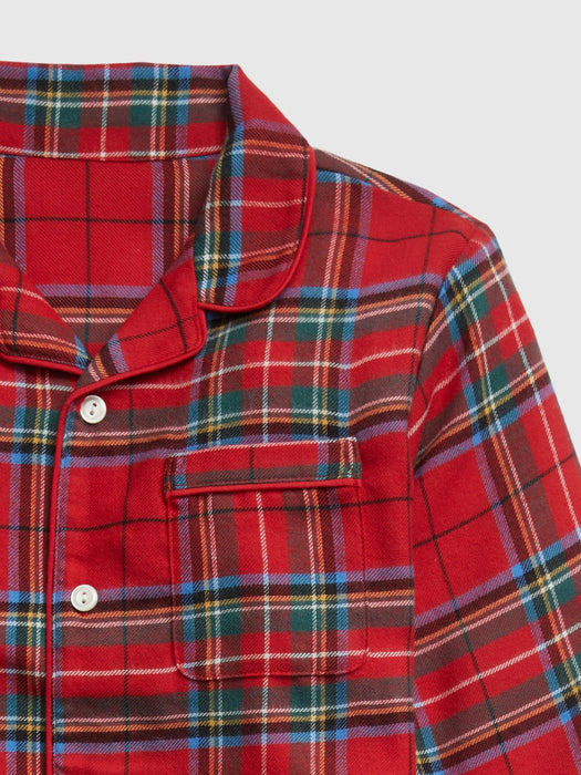 Kids 100% Recycled Plaid PJ Set