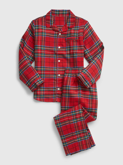 Kids 100% Recycled Plaid PJ Set