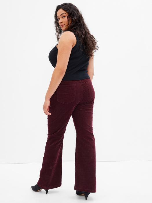 High Rise Corduroy '70s Flare Jeans with Washwell