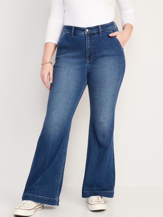 Extra High-Waisted 360° Stretch Trouser Flare Jeans for Women