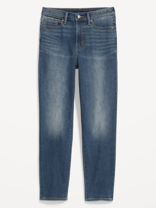 High-Waisted OG Straight Medium-Wash Built-In Warm Ankle Jeans for Women