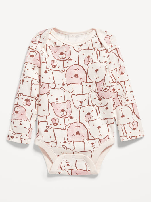 Unisex Long-Sleeve Printed Bodysuit for Baby - Multi