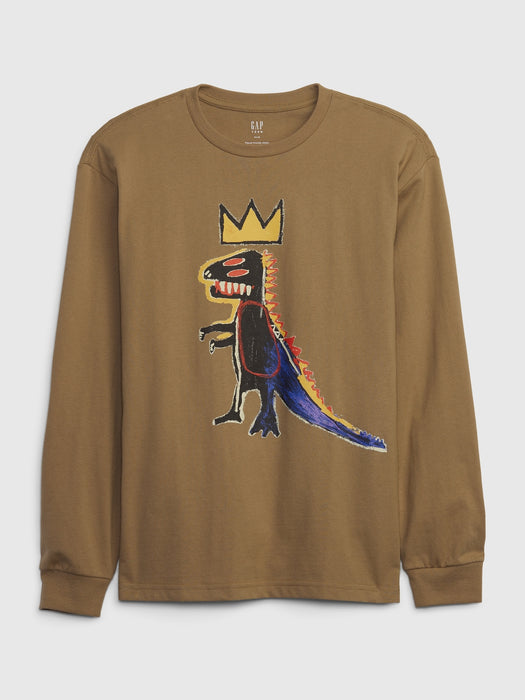 Jean-Michel Basquiat Teen Graphic T-Shirt - tan