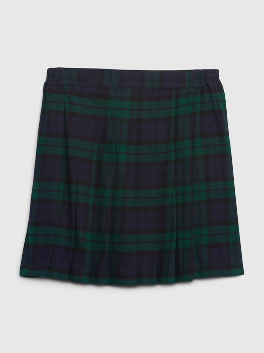 Teen 100% Organic Cotton High Rise Pleated Mini Skirt