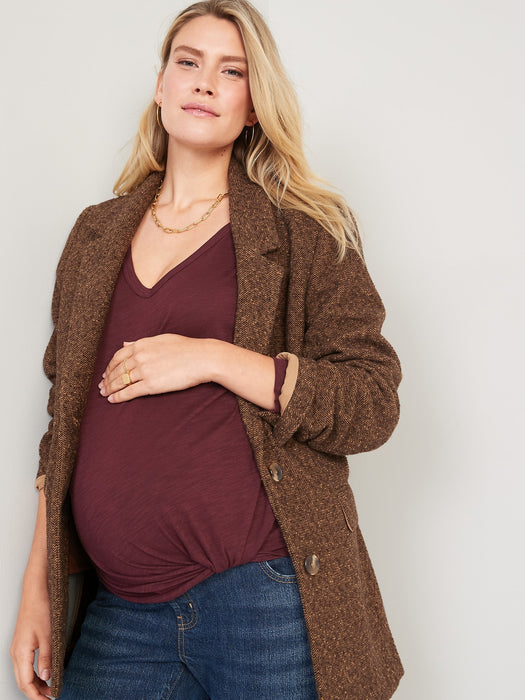 Maternity EveryWear Long-Sleeve Twist-Front T-Shirt