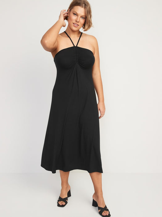 Fit & Flare Sleeveless Jersey-Knit Midi Dress for Women