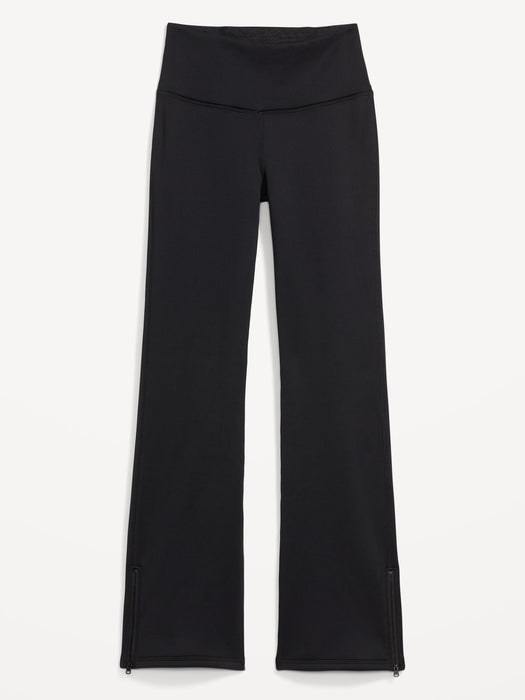 High-Waisted UltraCoze Fleece-Lined Flare Leggings for Women