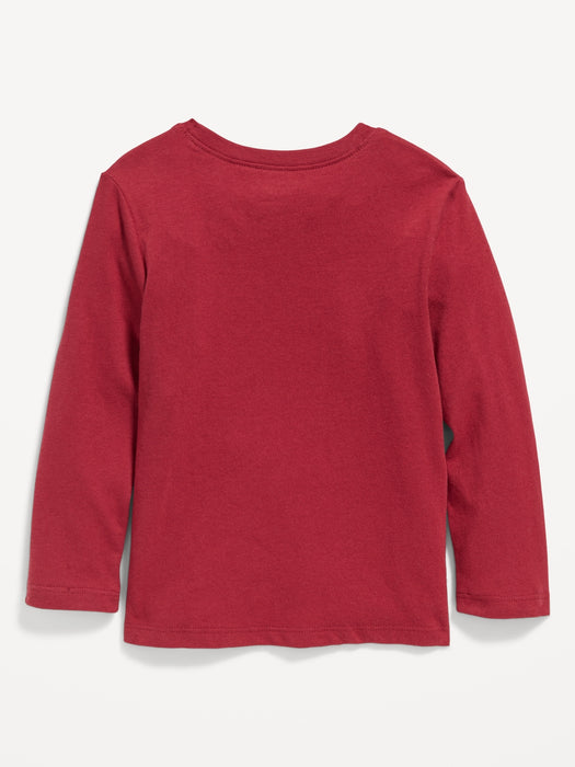 Graphic Crew-Neck Long-Sleeve T-Shirt for Toddler Girls