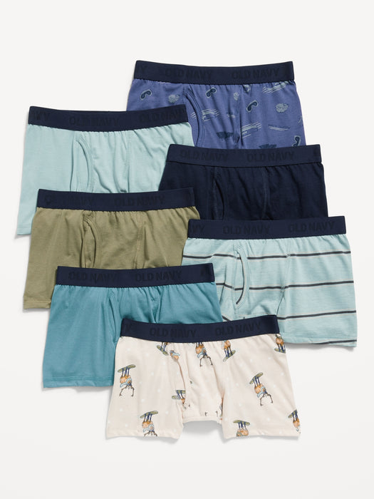 Printed Boxer-Briefs Underwear 7-Pack for Boys