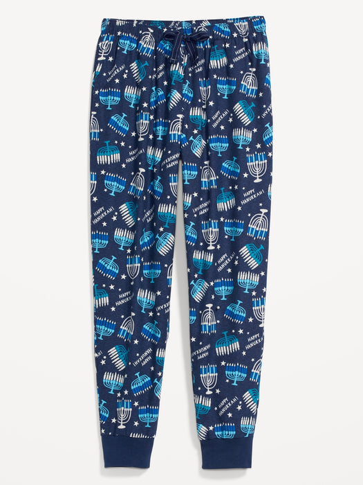 Printed Flannel Jogger Pajama Pants for Women - Multi