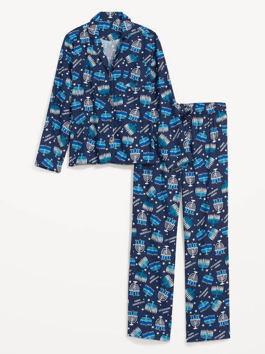Printed Flannel Pajama Set for Women