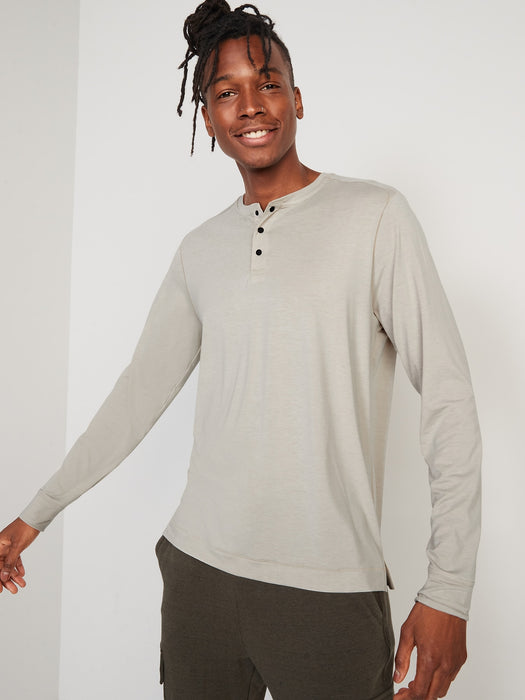 Beyond 4-Way Stretch Long-Sleeve Henley T-Shirt for Men
