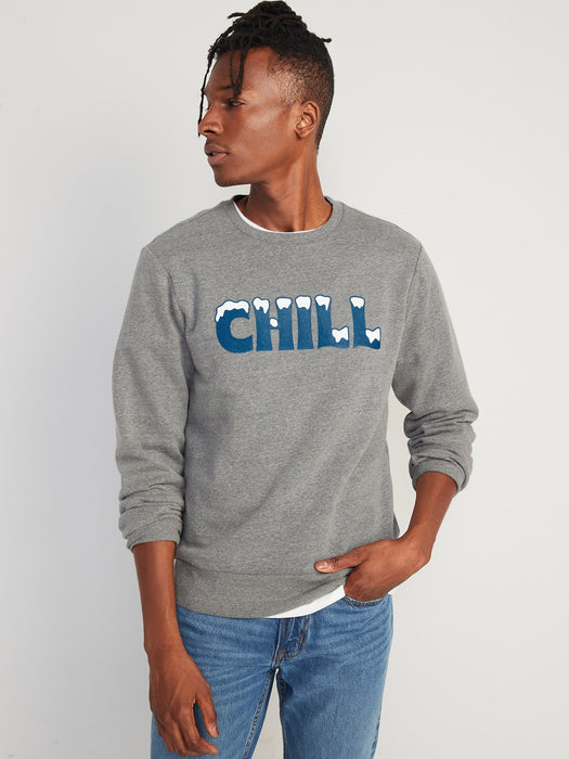Holiday Graphic Crew-Neck Sweatshirt for Men