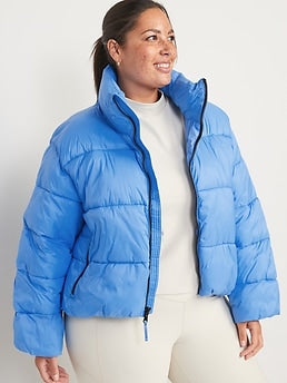 Water-Resistant Frost Free Short Puffer Jacket for Women