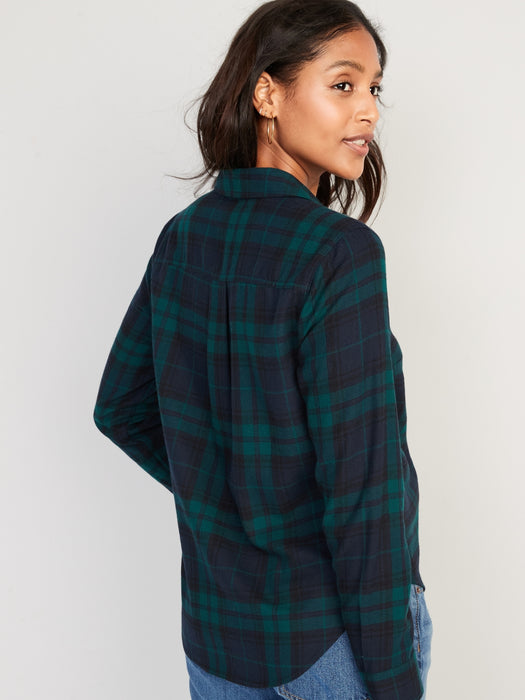 Plaid Flannel Classic Shirt for Women