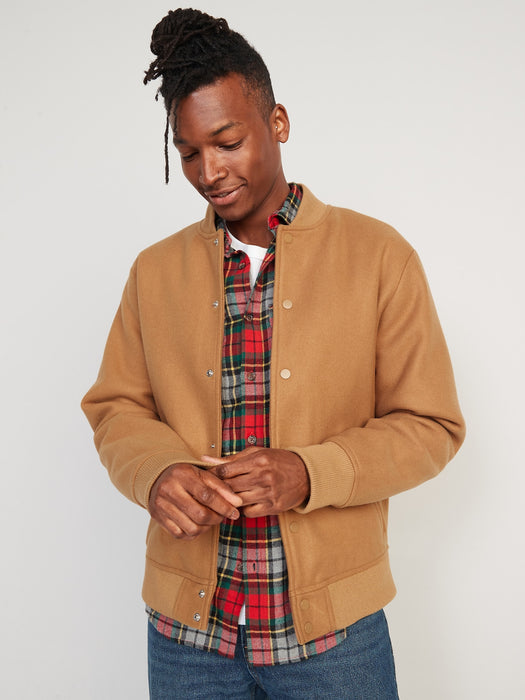 Soft-Brushed Bomber Jacket for Men