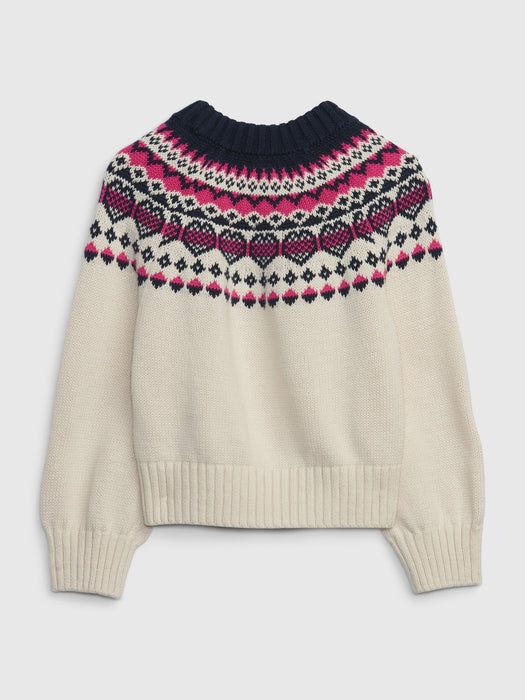 Toddler Heart Fair Isle Sweater