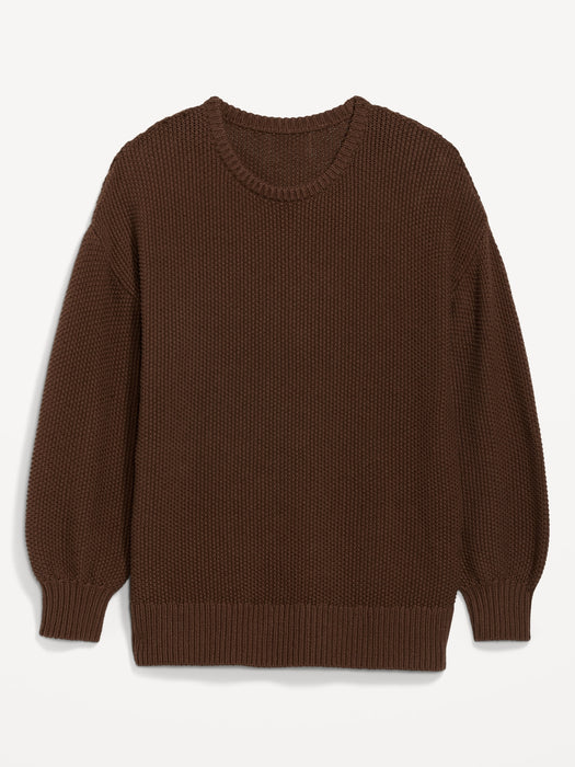 Textured-Knit Tunic Sweater for Women