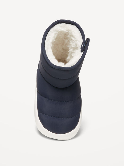 Unisex Quilted Sherpa-Lined Boots for Baby