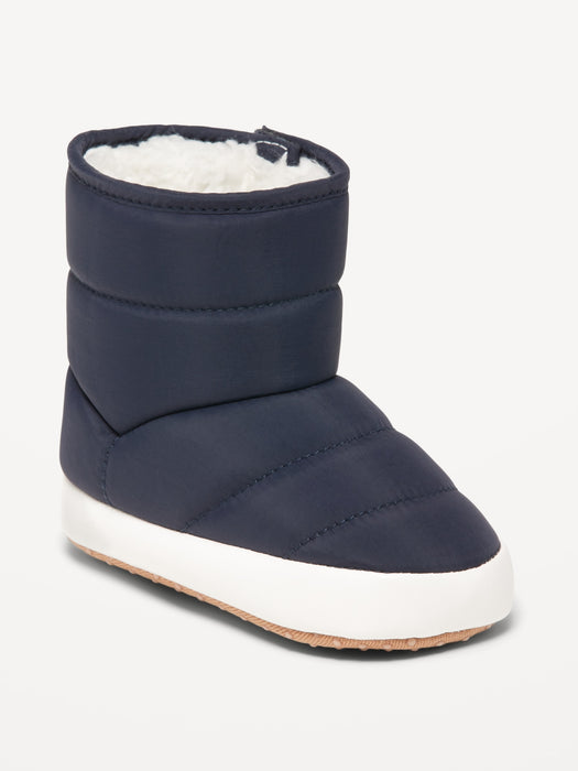 Unisex Quilted Sherpa-Lined Boots for Baby