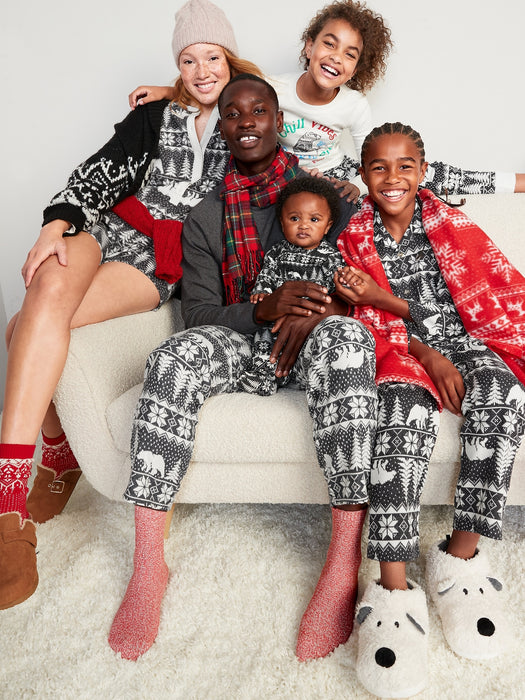 Printed Flannel Pajama Pants for Men - Multi