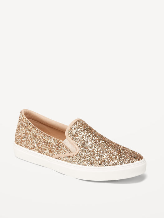 Glitter Slip-On Sneakers For Women