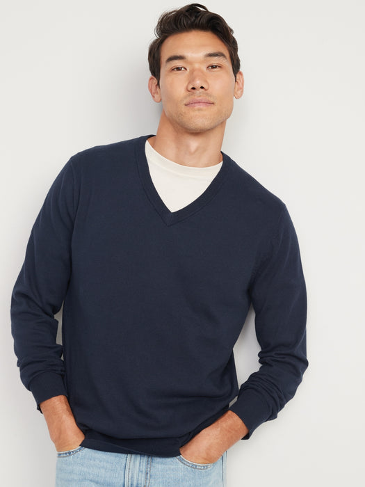 V-Neck Cotton Sweater for Men