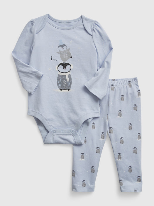 Baby 100% Organic Cotton Mix and Match Graphic Bodysuit Outfit Set