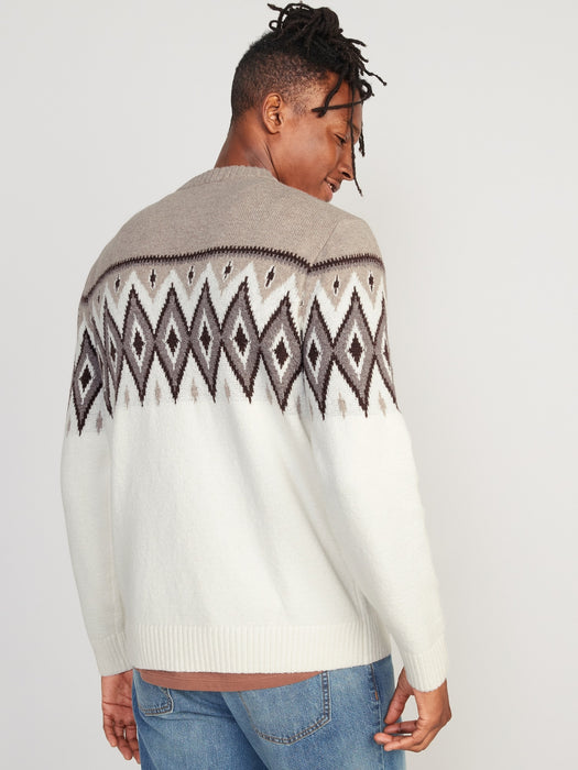 Cozy Matching Fair Isle Sweater for Men