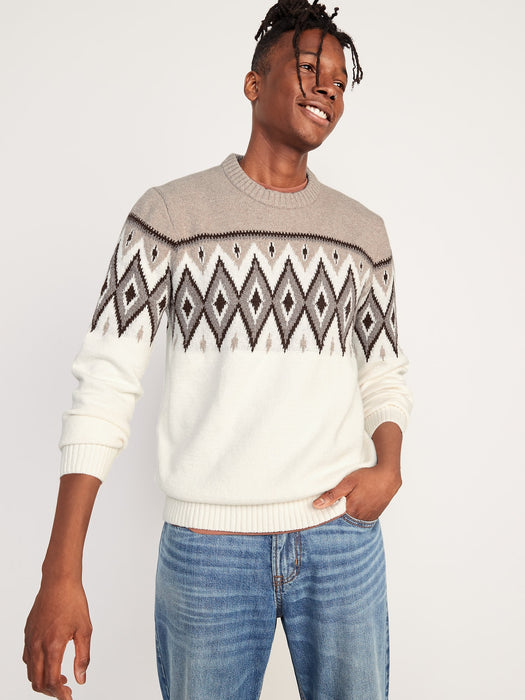 Cozy Matching Fair Isle Sweater for Men