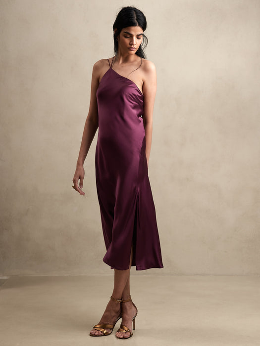 Divine Silk One-Shoulder Dress