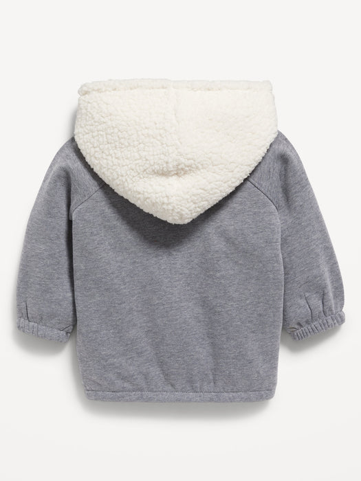 Unisex Hooded Logo Zip Jacket for Baby