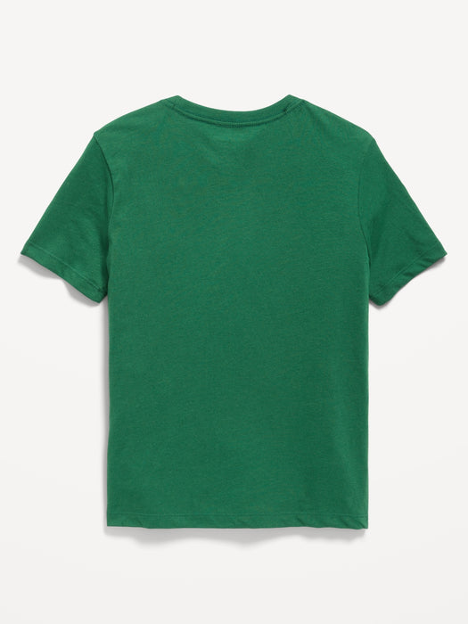 Crew-Neck Holiday Graphic T-Shirt for Boys - Green