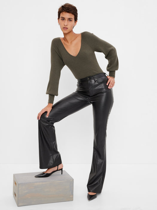 Wool-Blend Rib Sweater