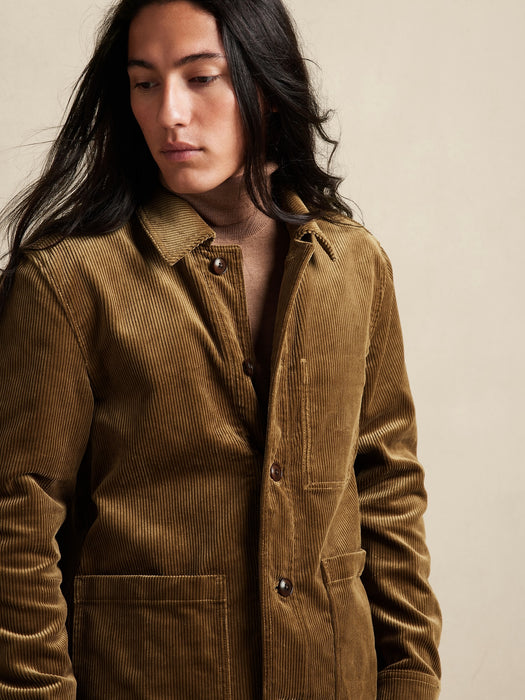Corteo Corduroy Chore Coat - Whiskey Brown